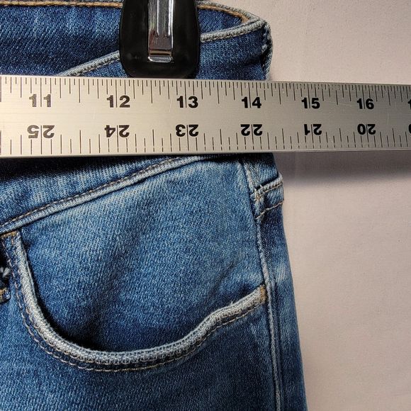 Just Black Double Button Straight Blue Jeans 29 Made in USA - Picture 8 of 8